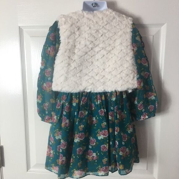 LITTLE LASS Dress And Vest Set Size 4 - Picture 5 of 8
